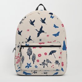 A walk in the park ditsy doodle print Backpack