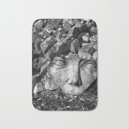 Gaia in Rubble Bath Mat | Wicca, B Wphotography, Witchcraft, Stone, Digital, Statue, Witch, Pagan, Newage, Stoneart 