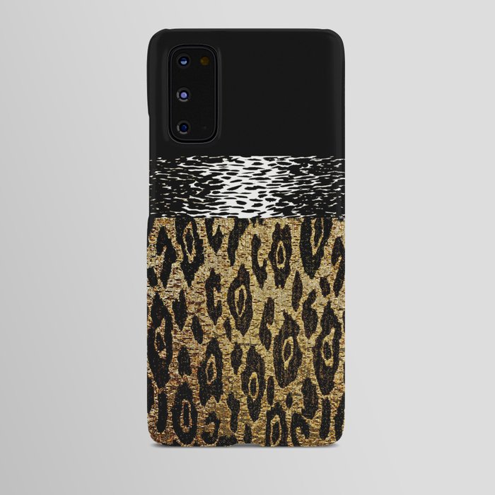 ANIMAL PRINT CHEETAH LEOPARD BLACK AND GOLDEN BROWN Android Case