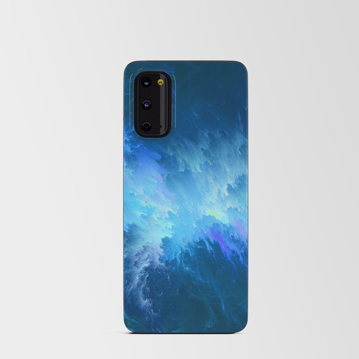 Fiery Azure + Deep Cerulean Abstract Storm Clouds Android Card Case