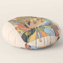 A Shattered Mind Floor Pillow
