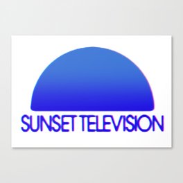 Sunset Television Logo Blue Canvas Print