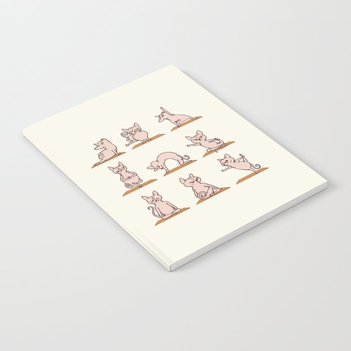 Sphynx Cat Yoga Notebook