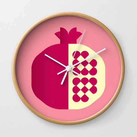 Fruit: Pomegranate Wall Clock