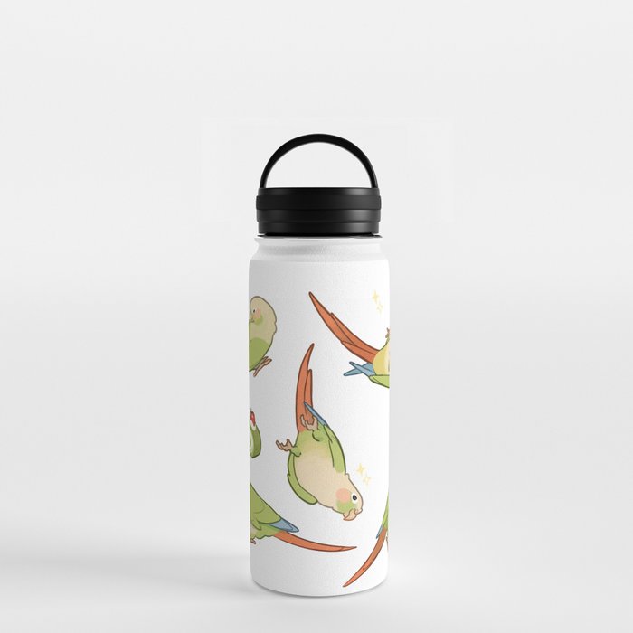 Green cheek conures all-over Water Bottle