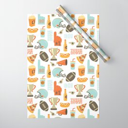 American Football Party Wrapping Paper | Graphicdesign, Party, Pattern, Football, Retro, Team, Vintage, American, Sport, Recreation 