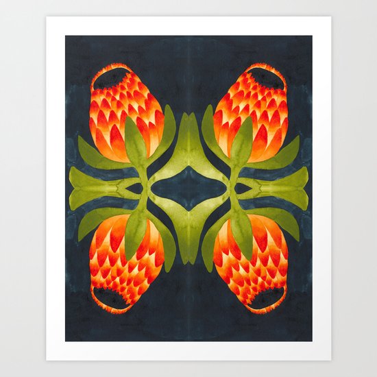Floral symmetry 1. Art Print