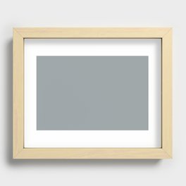 Midtone Ashen Gray - Grey Solid Color Pairs PPG UFO PPG1011-4 Recessed Framed Print
