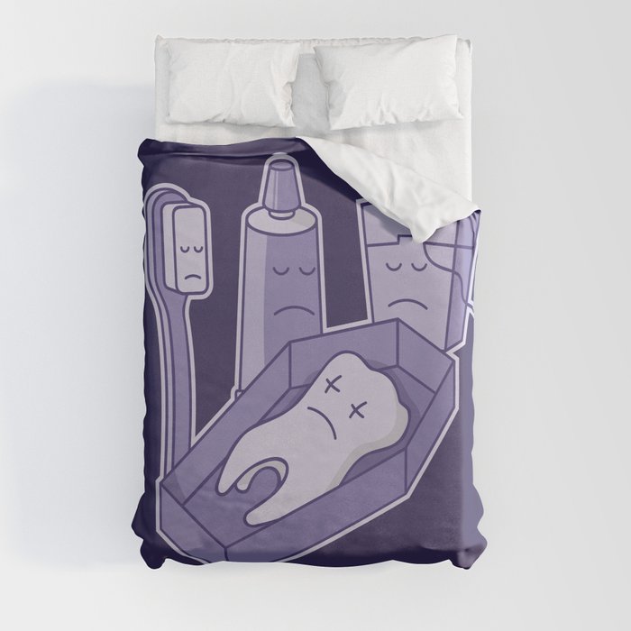 Tooth funeral Duvet Cover