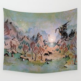 Kess InHouse EBI Emporium Mystic Garden 2 Aquamarine Pink Wall Tapestry 68 X 80