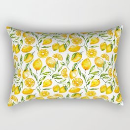 sunny lemons print Rectangular Pillow