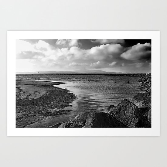 Down by the Rocks. Art Print