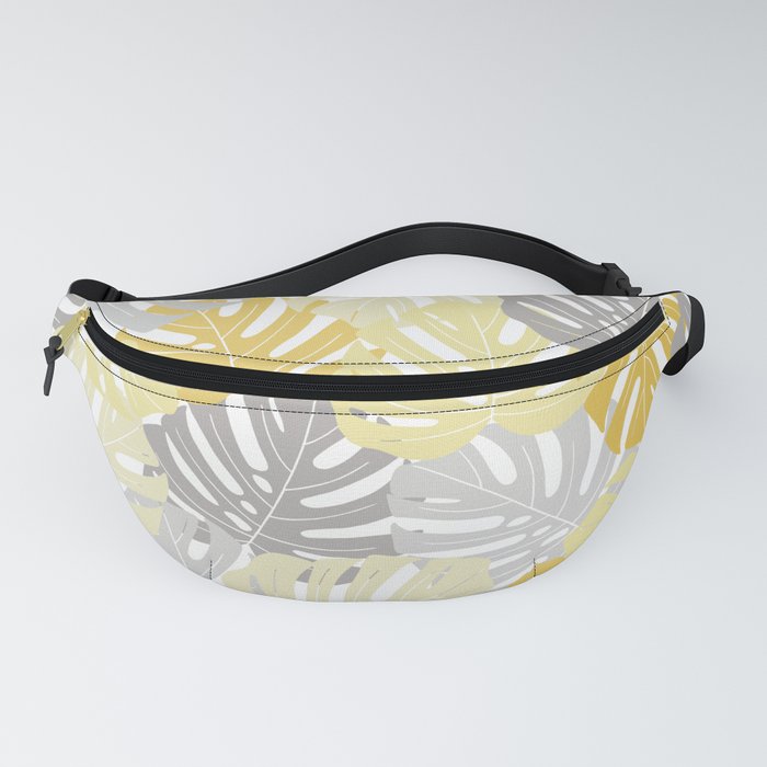 Yellow monstera deliciosa leaves Fanny Pack