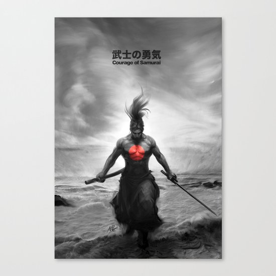 Courage of Samurai Canvas Print