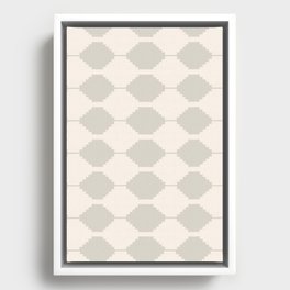 Natural Hygge Southwestern Abstract Pattern Framed Canvas