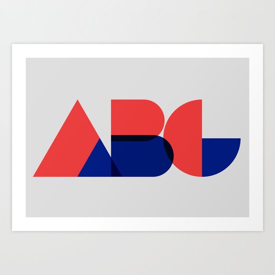 Geometric ABC Art Print