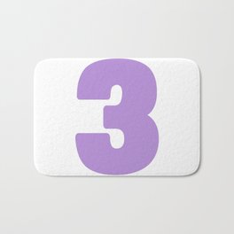 3 (Lavender & White Number) Bath Mat