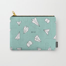SO FLY. Carry-All Pouch | Drawing, Digital, Pattern, Vector, Sofly, Paperairplanes, Illustration, Airplane 