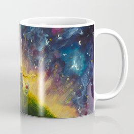 Hand painted painting Little prince and Fox, Red Rose by Valery Rybakow Coffee Mug