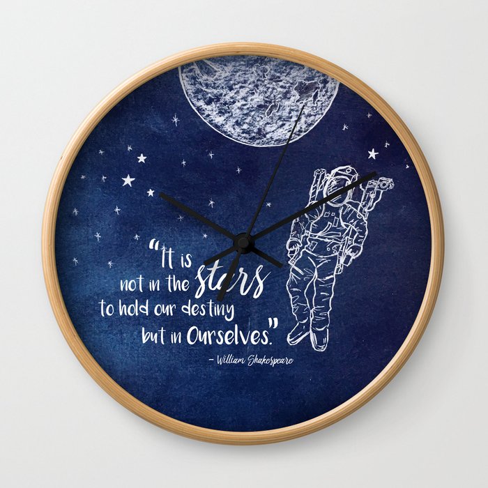 Shakepeare Not in the Stars Wall Clock