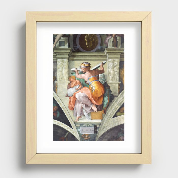 Michelangelo - Libyan Sibyles Recessed Framed Print