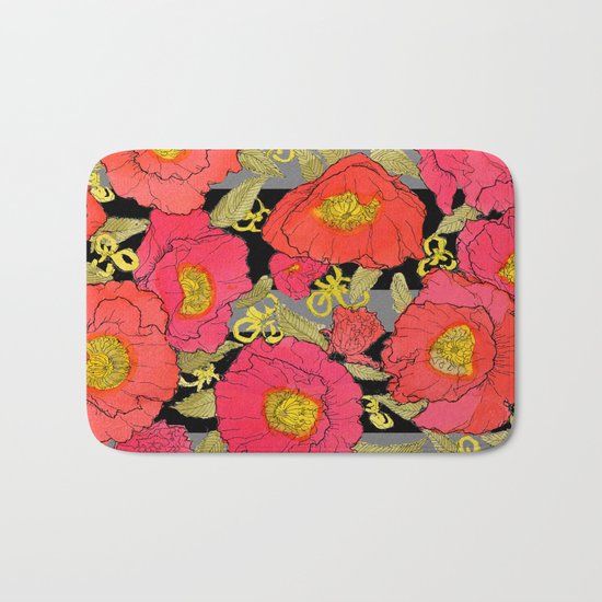 poppies liberty Bath Mat