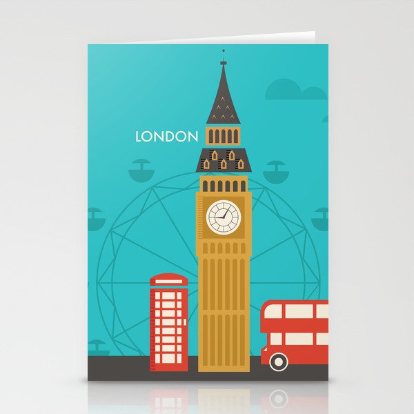Attractions of London Stationery Cards