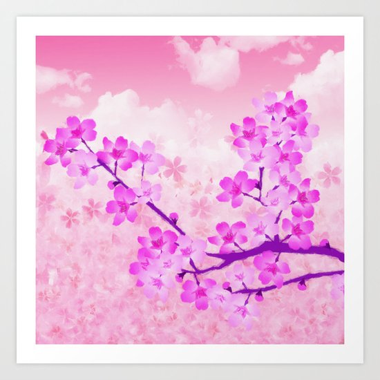 Cherry Blossom - Variation 4 Art Print
