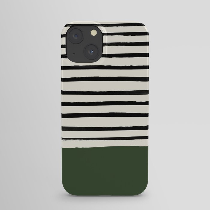 Forest Green x Stripes iPhone Case