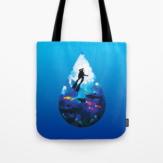 Diver of the Blue Tote Bag