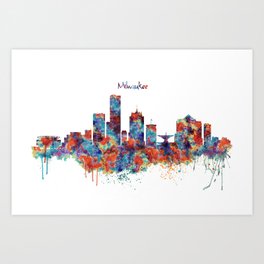 Milwaukee Skyline Art Print