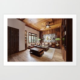 living room by walnut Art Print