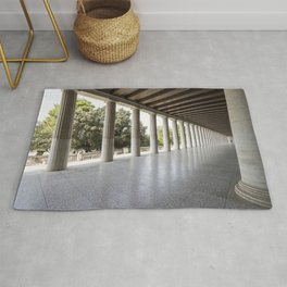 The ancient Agora in Athens, Greece Area & Throw Rug