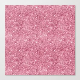Luxury Pink Sparkly Sequin Pattern Canvas Print