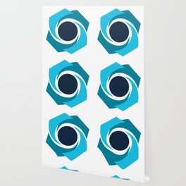 Swirl Bloom - Blue Wallpaper