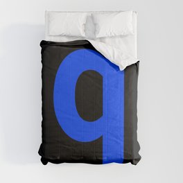 letter Q (Blue & Black) Comforter