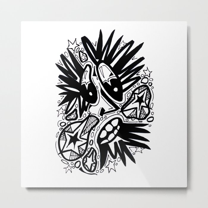 Spike Face Metal Print