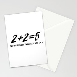 2+2=5 inspired Stationery Card