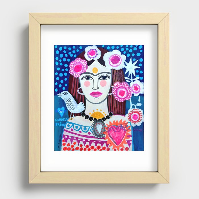 Beautiful Frida Recessed Framed Print