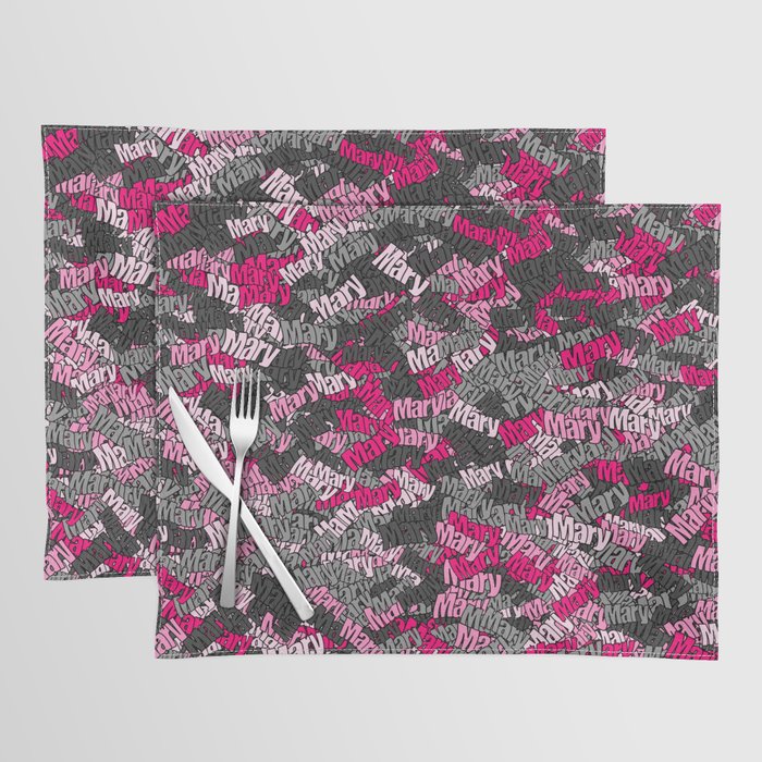 Mary Pink Camo Placemat
