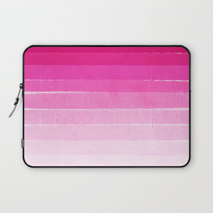 Pink Ombre Brushstroke - Summer, Beach, Cute trendy, painterly art Laptop Sleeve