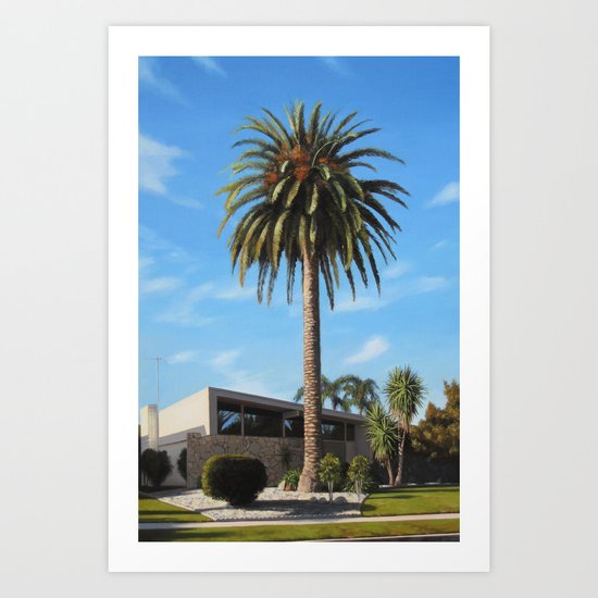 Krisel House With Queen Palm Art Print