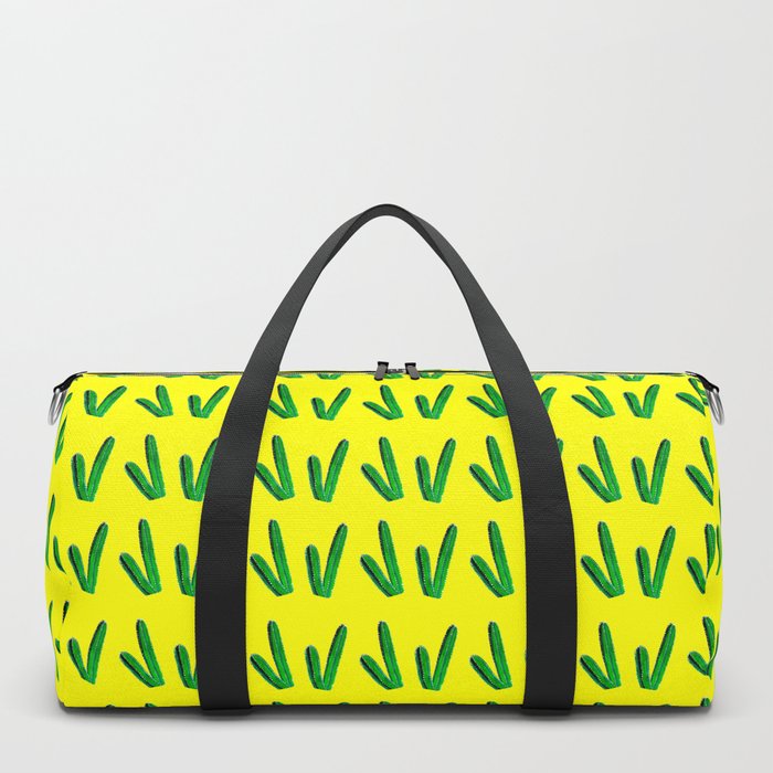 Your Stuck With Me - Yellow Duffle Bag by pallo | Society6