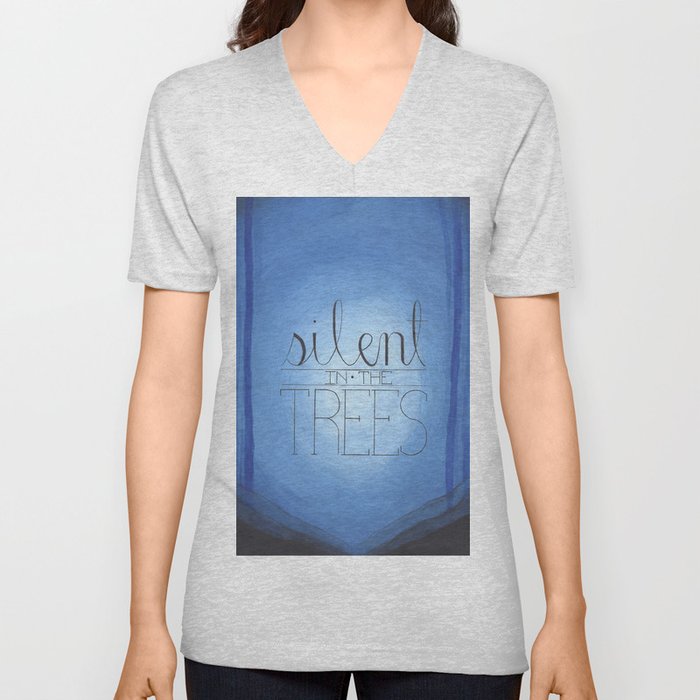 Silent in the Trees V Neck T Shirt