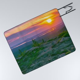 Acadia National Park Mountain Sunrise Bar Harbor Maine Print Picnic Blanket