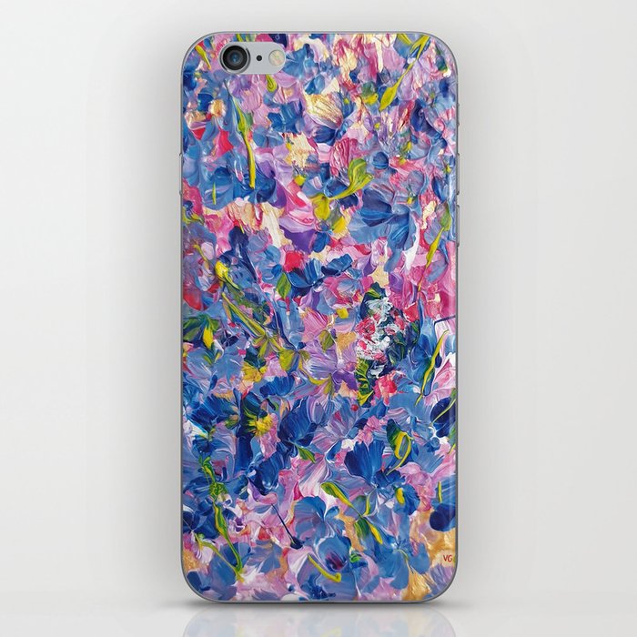 Flower carpet, floral abstraction. Original painting. iPhone Skin