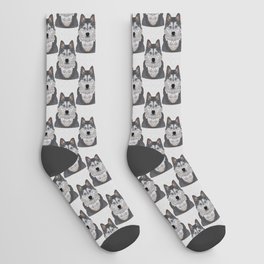 Husky Portrait Socks