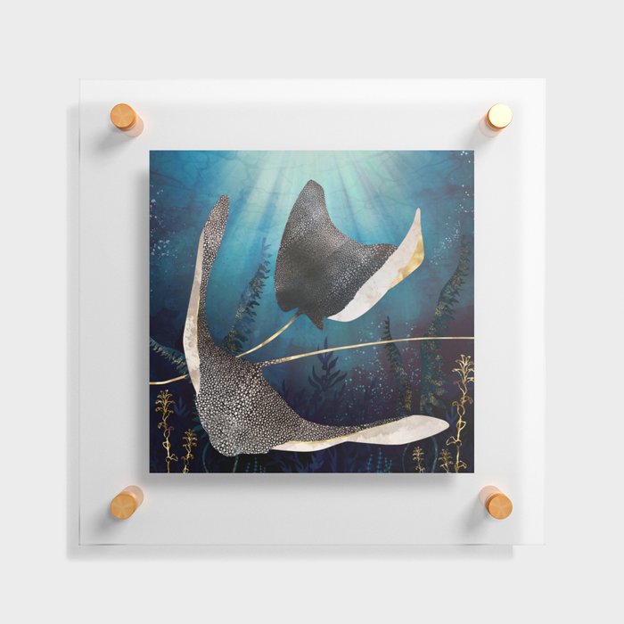 Metallic Stingray Floating Acrylic Print