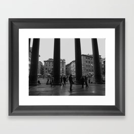 view from the pantheon Framed Art Print
