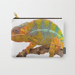 Yellow and Green, Panther Chameleon Carry-All Pouch
